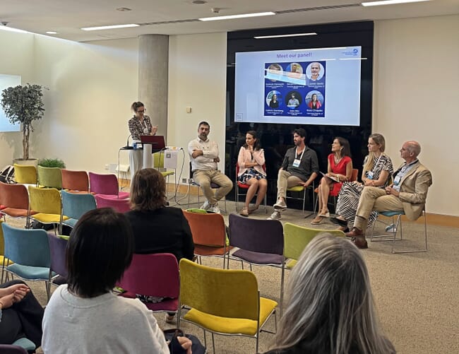 A panel discussing talent in aquaculture.