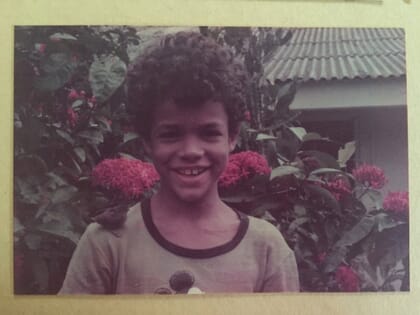 a headshot of a young boy