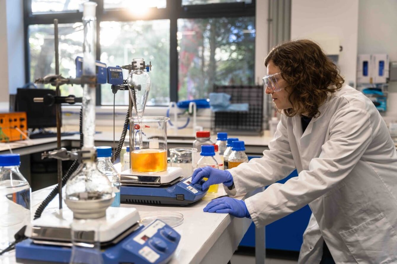 a woman in a laboratory