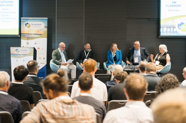 A panel discussion at an event.