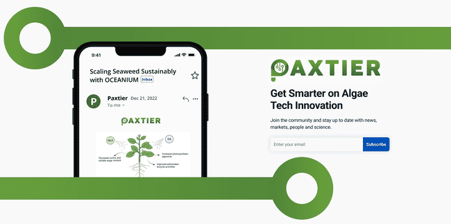 Paxiter phone mock-up