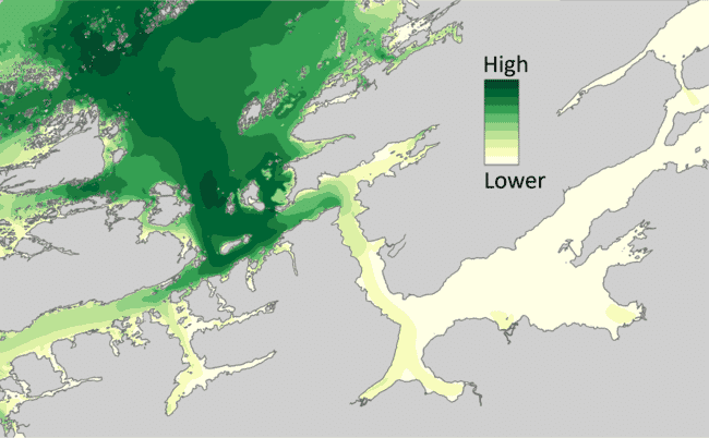 A map of a coastline.