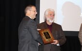 Jim Tidwell, author of Largemouth Bass Aquaculture, receives an award thumbnail
