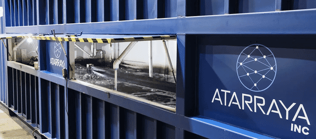 A container-based shrimp farm.
