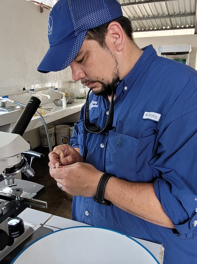 Hombre en el laboratorio