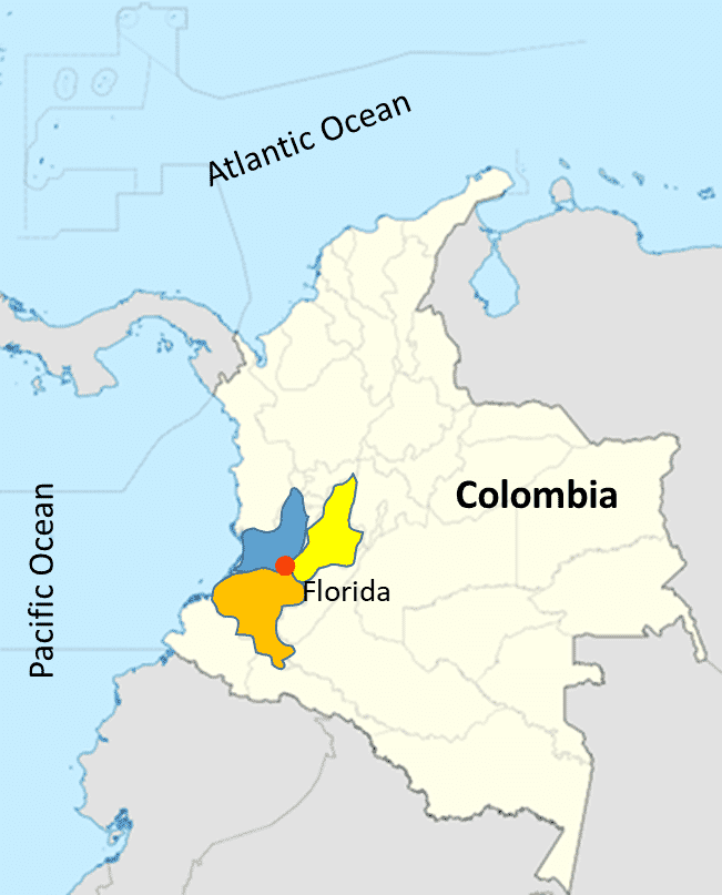 A map of the region
