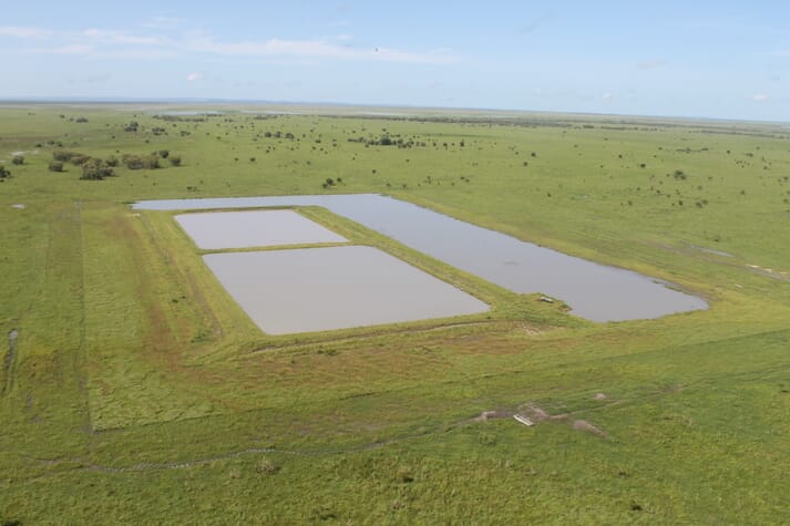 Project Sea Dragon's trial pond at Legune Station, in Australia's Northern Territory