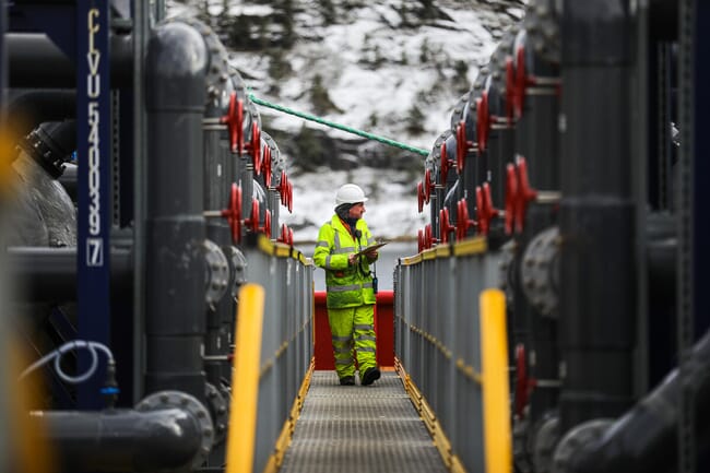 aquaculture technician on a barge