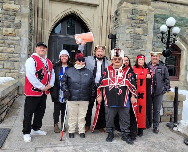 A group of BC First Nations people