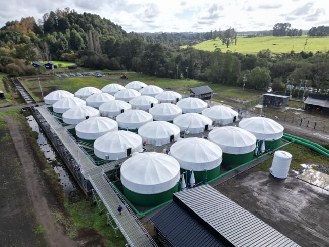 A salmon smolt farm in Chile