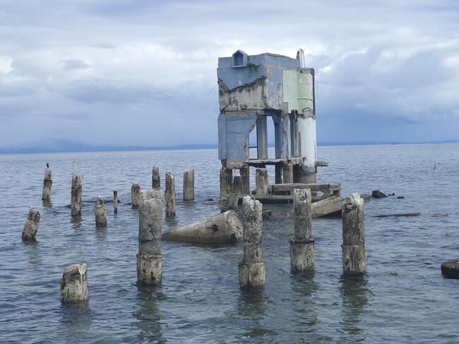 Ruined marine infrastructure.