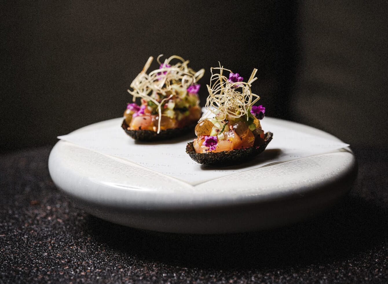 Michelin starred plates in a gastronomic restaurant.