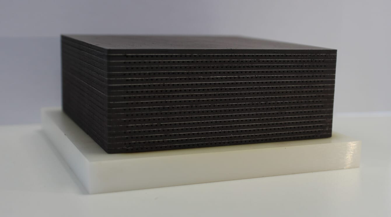 A ceramic membrane used to seperate oxygen from air.