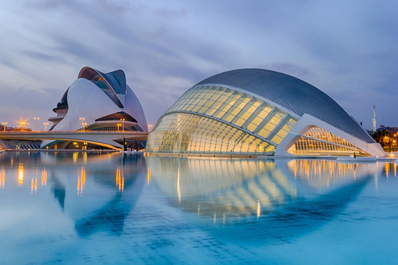 A photos of the City of Sciences in Valencia.