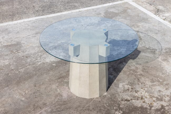 pillar table made of Scalite