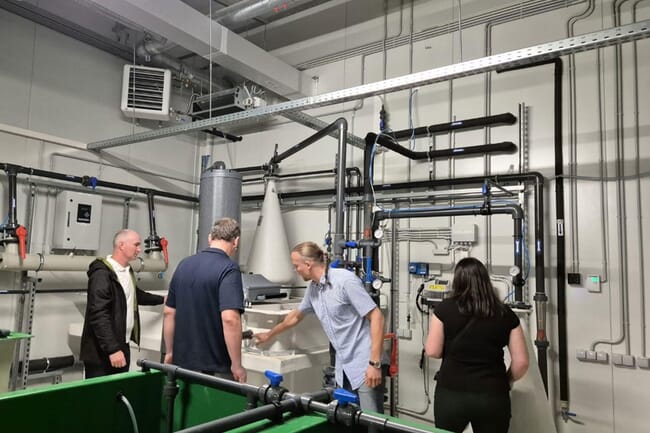 Aquaculture training at the TOME Centre, Latvia.