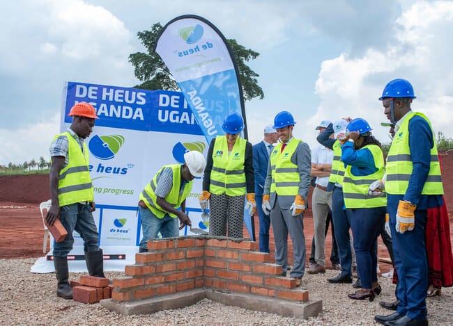 a ceremonial ground-breaking ceremony