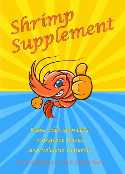 Shrimp supplement label