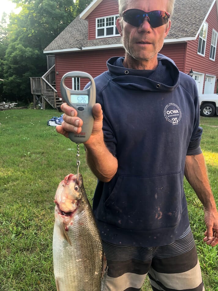 Jeff Tuerk with a good-sized lake whitefish