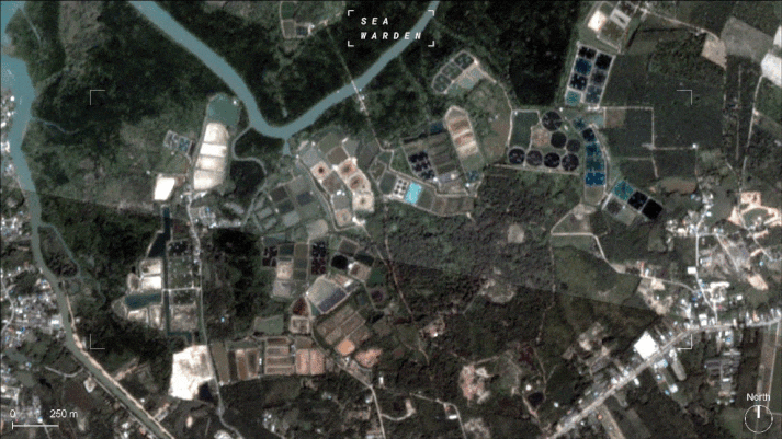 Phang Nga Province, Thailand: Satellite observations can monitor shrimp farming anywhere in the world