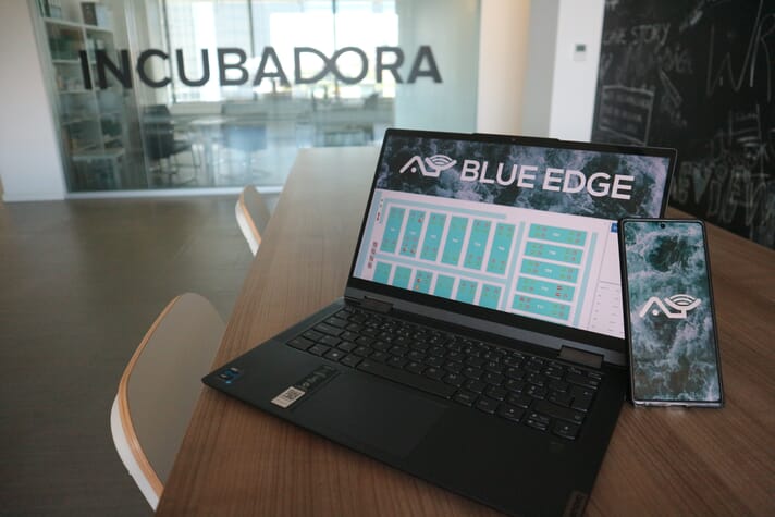 BlueEdge platform on laptop and mobile