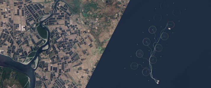 Dynaspace uses satellite imagery to monitor the environmental impact of fish and shrimp farms