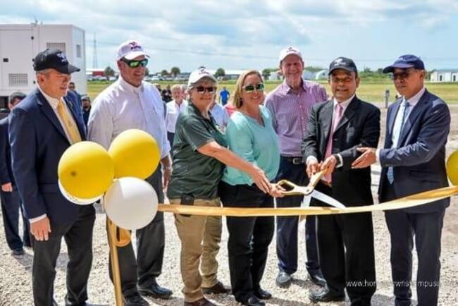 a ribbon-cutting ceremony