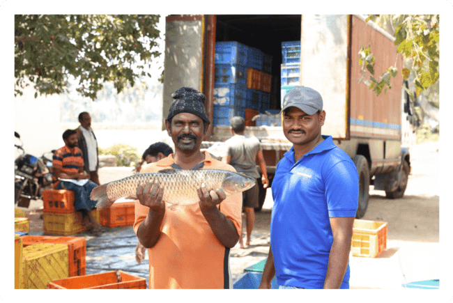 Man holding fish