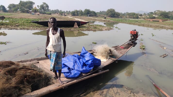 Jogi Behera has been a fisherman on Chilika Lake for five decades