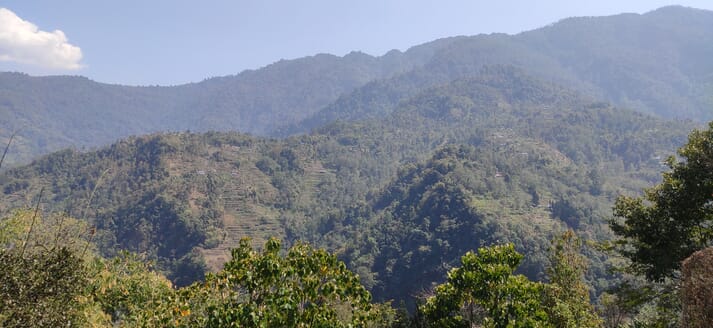 the hills around Bengal, India