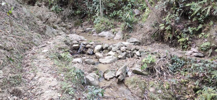 freshwater stream in the hills
