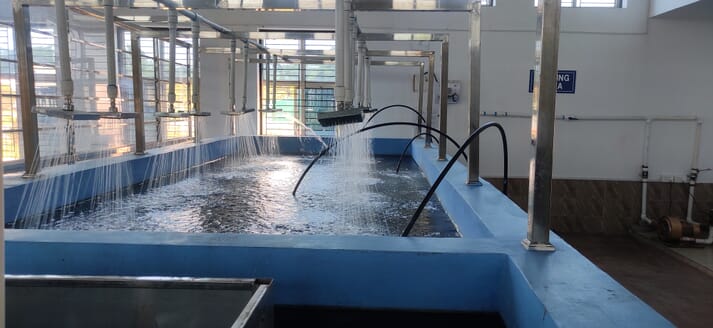 indoor fish farming tanks