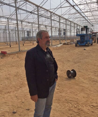 Man standing on construction site