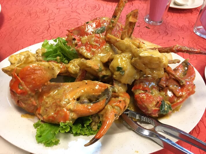 crab claws on a plate