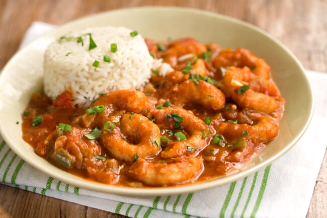 plant-based shrimp etouffee