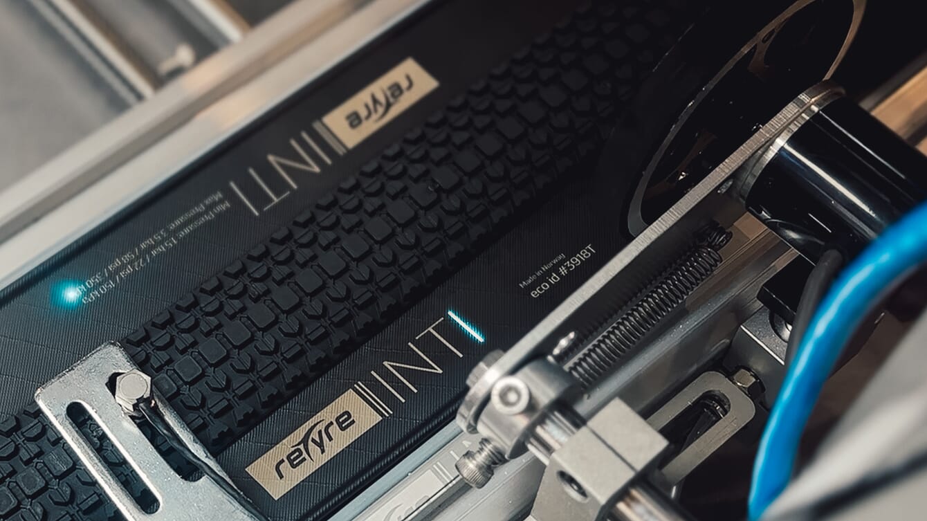 A factory producing tyres from innovative materials.