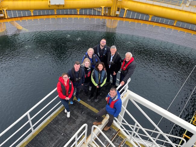 Mairi Gougeon touring Ocean Farm 1