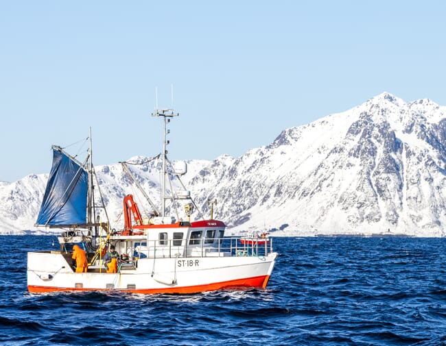 A boat on the sea.