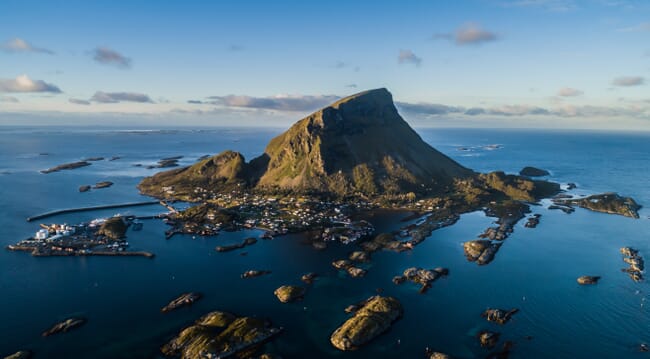 aerial view of some islands