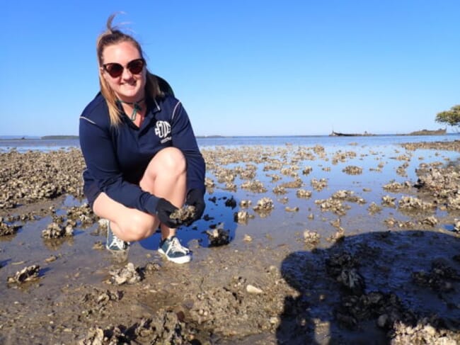 Marina Richardson doing field work