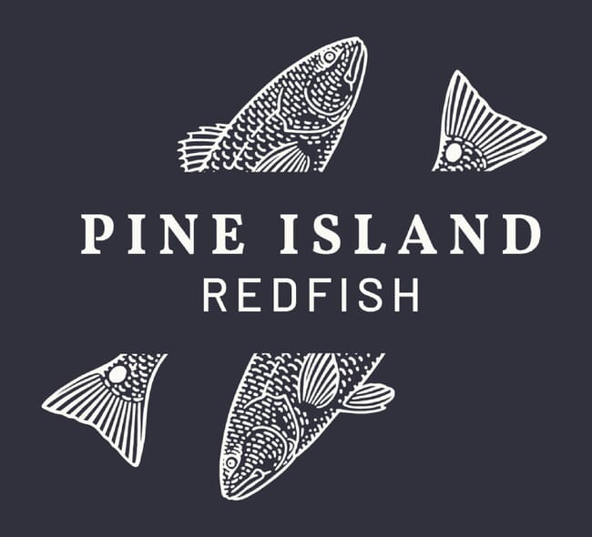 a logo featuring two fish