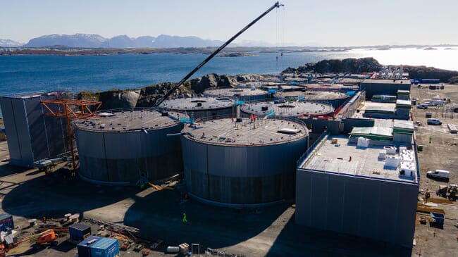 Salmon Evolution's Indre ﻿Harøy facility