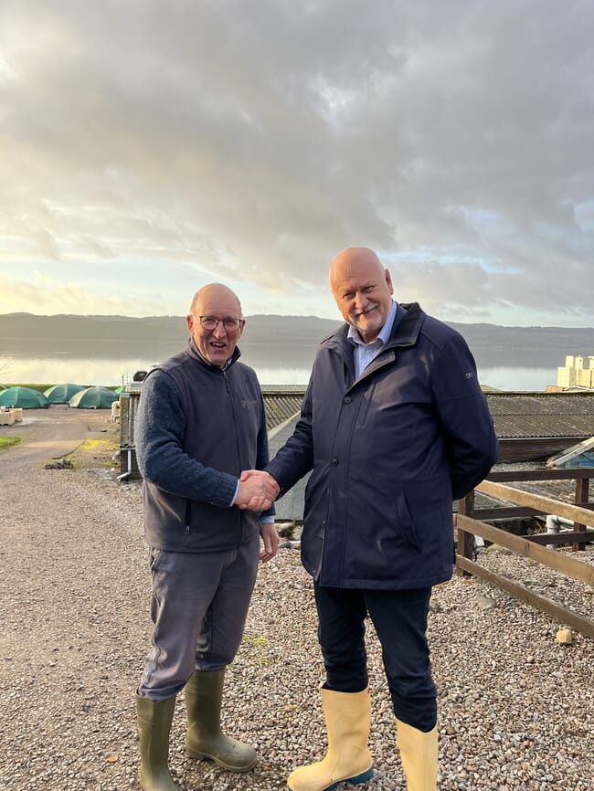 Alastait Barge, Otter Ferry managing director, and Bjorn Apeland, Amar Group Chairman.