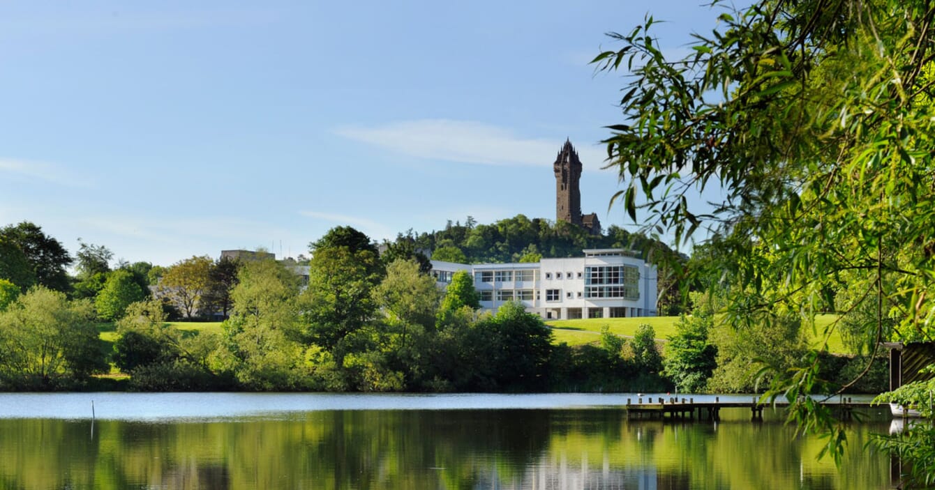A university in Scotland on a sunny day.