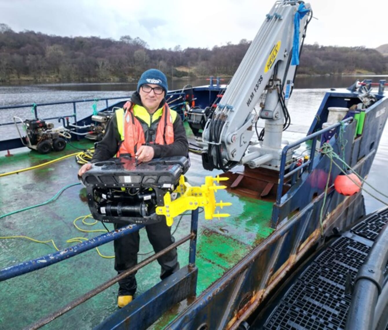 A man holding a ROV.