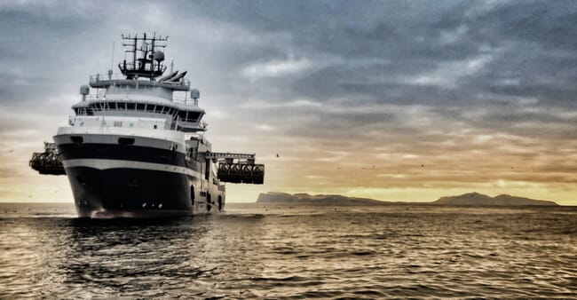 a large fishing vessel