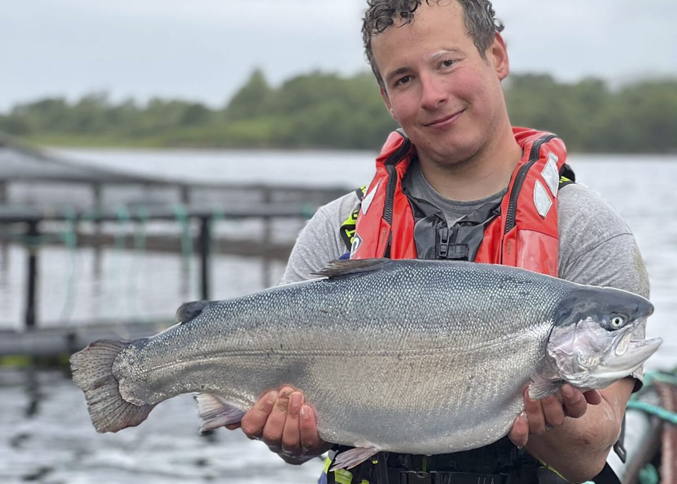 man holding a fish