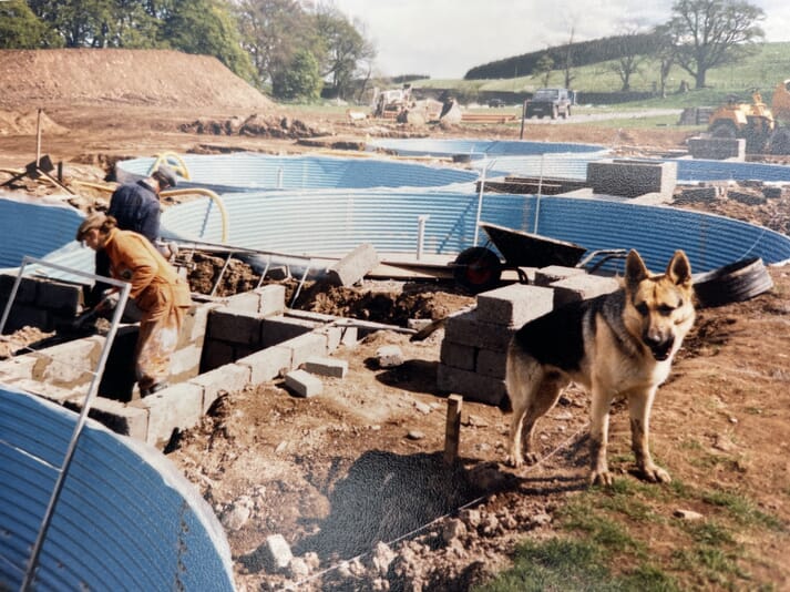 Summer, 1987 – building the Fossoway salmon smolt farm