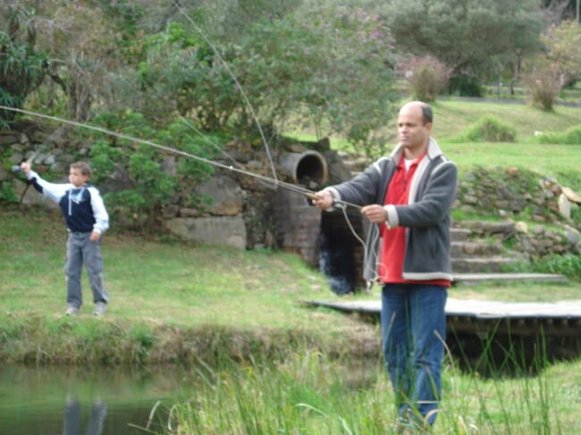 a man fishing