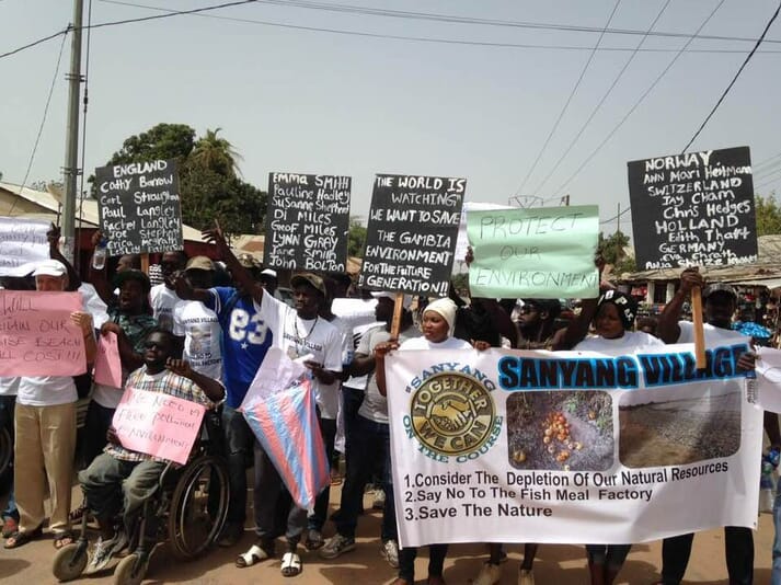 Protests by residents of Sanyang helped to close down the Nessim Fish Meal Factory in June